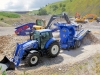 New Holland tractor and Herbst crusher. Recycling demo area, Hillhead.