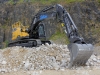 Volvo excavator. Rock processing demo area, Hillhead.