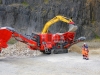 Terex Finlay J-1175 jaw crusher. Rock processing demo area, Hillhead.