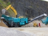 Powerscreen jaw crusher. Rock processing demo area, Hillhead.