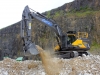 Volvo excavator. Rock processing demo area, Hillhead.