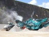 Powerscreen screening machine in the rock processing demo area at Hillhead Quarrying & Recycling Show