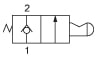 2 Way 2 Position Manual Valve withDetent