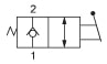 2 Way 2 Position Manual Valve with Lever