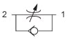 Adjustable Needle Flow Control Valve, Free Reverse Flow