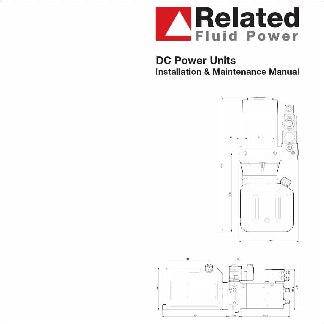 Installation & maintenance manual for DC hydraulic power packs.