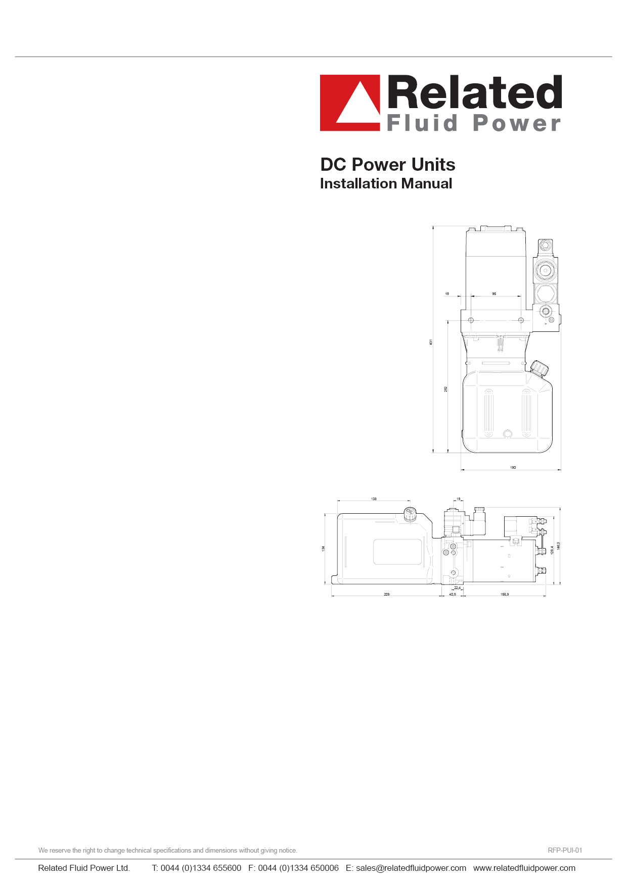 DC Hydraulic Power Units Installation & Maintenance Manual • Related
